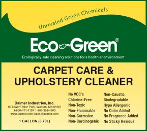 Carpet Care: New Eco Green Carpet Cleaning Chemicals by Daimer